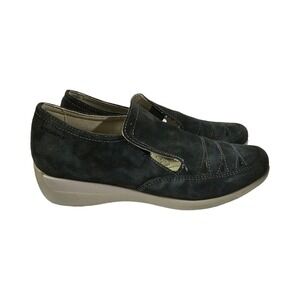 Stonefly Slip On Blue Leather Suede Size 36 Vera Pelle Size 5‎